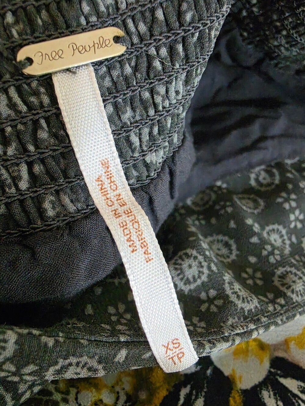 Free People Black Floral Handkerchief Skirt Extra Small - Picture 3 of 4
